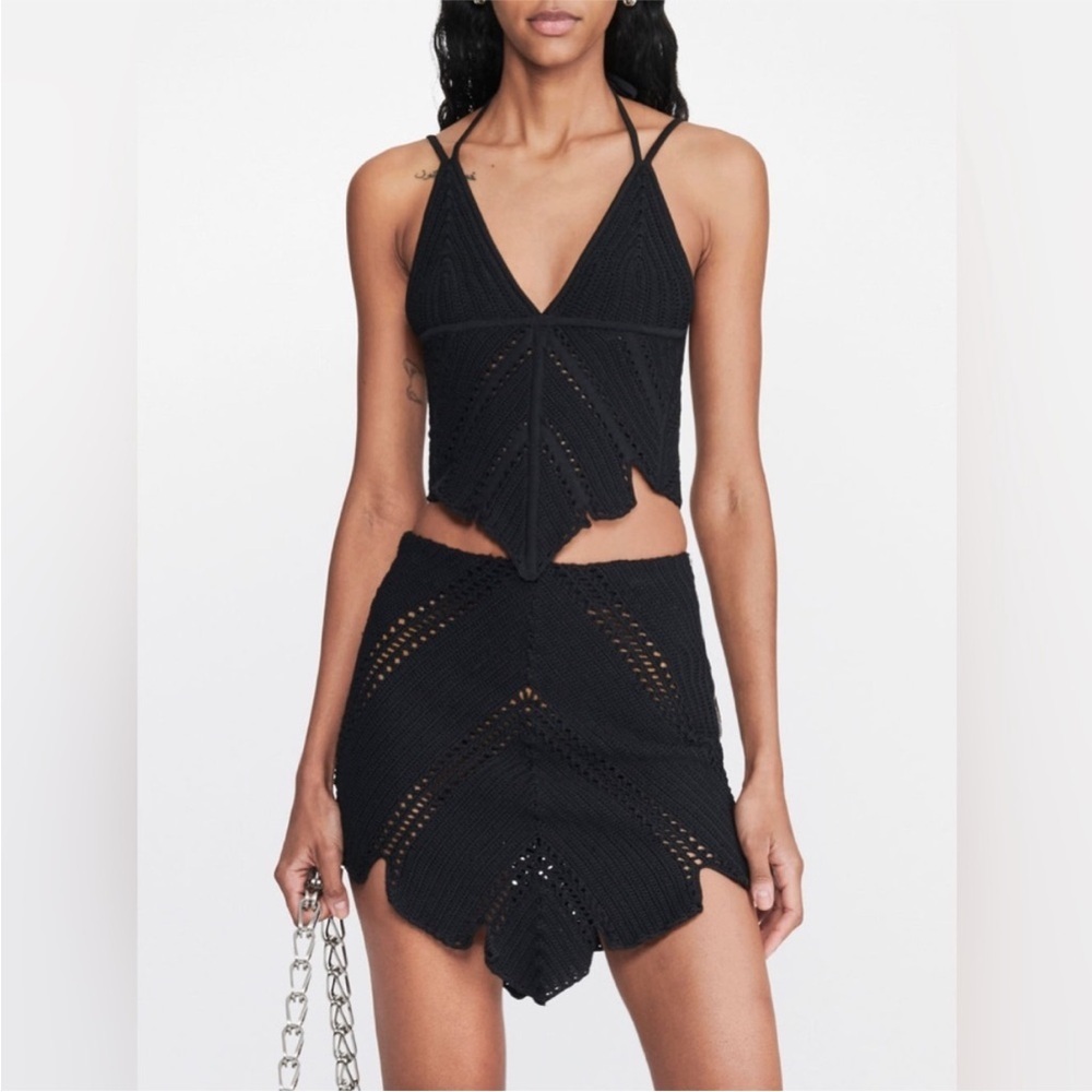 Dion Lee Leaf Crochet Skirt Sz 4